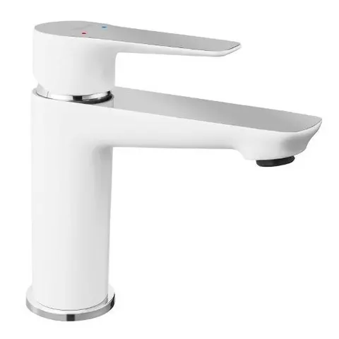 Змішувач для умивальника Ferro Adore White/Chrome BDR2 — Photo 2