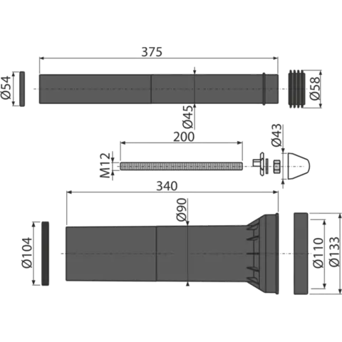Комплект додаткових речей Alca Drain M9000 (подовжений) — Photo 5