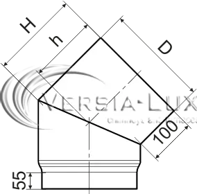 Коліно для димоходу 45° VERSIA-LUX — Photo 3