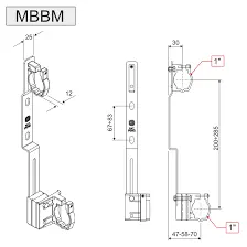 MB FIX Кріплення колектора MBBM 700 - 1" (пара) міжосьова відстань 150-220 мм (40100007) — Photo 3