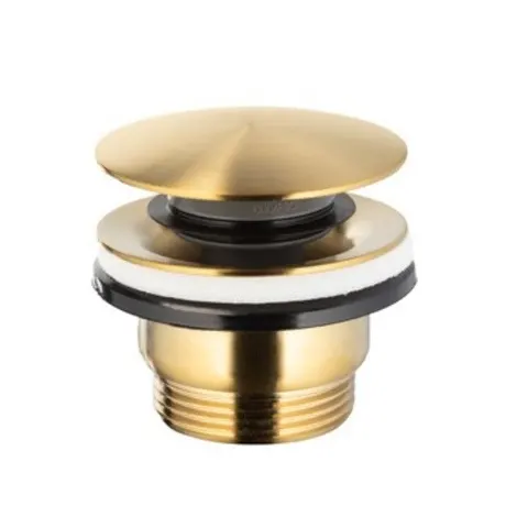 Донний клапан CLICK-CLACK KFA Armatura 5/4" пробка велика круг, ЗОЛОТО (660-320-31) — Photo 2