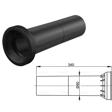 Подовжувальна частина для стоку води до унітазу Alca Drain M148 — Photo 2