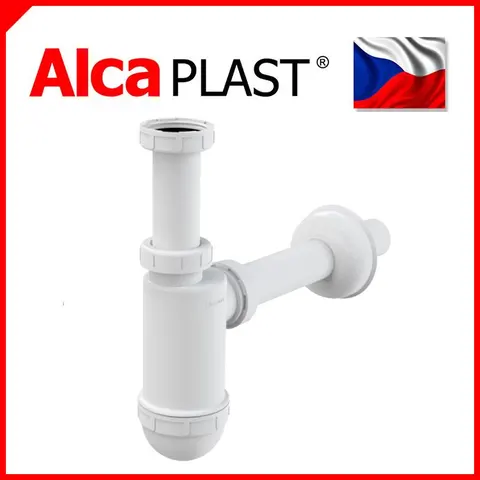 Сифон для умивальника Ø32 з накидною гайкою 5/4" Alca Drain A430 — Photo 5