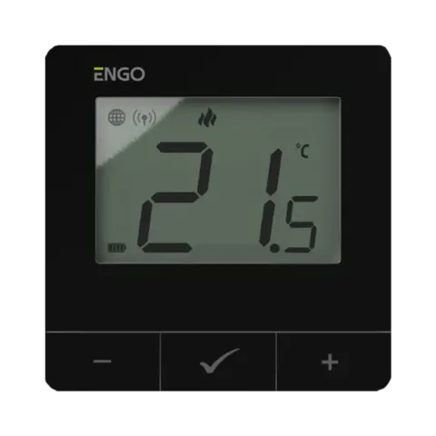 ENGO Кімнатний термостат з WIFI, радіо, 2AA, чорний (E20i-B) 932312647 — Photo 4