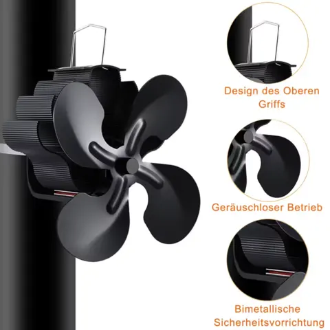 Вентилятор на теплову енергію Ecofan Canada Plum 4 (на трубу димоходу) магнітний — Photo 8