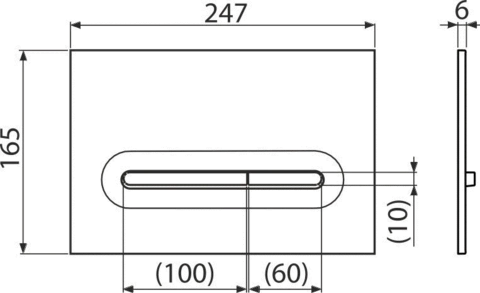Кнопка для встановлення Alca Drain M1878 (чорна матова) — Photo 4