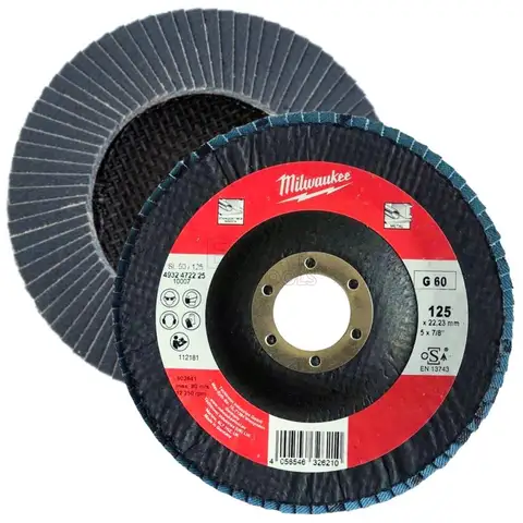 Круг шліфувальний пелюстковий по нержавійці Milwaukee Zirconium SL50/125G60 (4932472225) — Photo 2