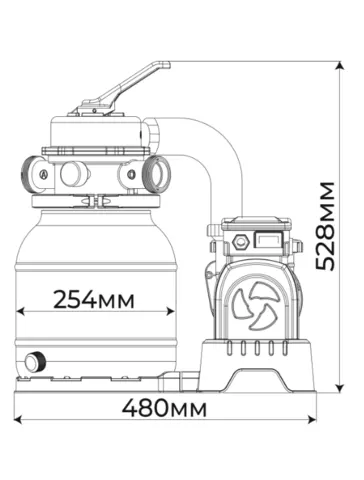 Фільтраційна установка для басейну Bestway FlowClear 58497 (5,6м3/год, 254мм, 9кг) — Photo 7