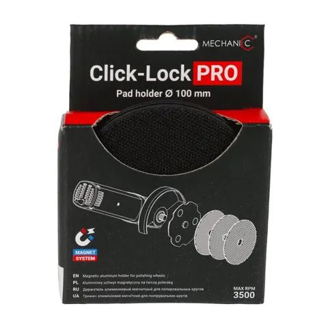 Тримач магнітний алюмінієвий для полірувальних кіл Mechanic Click-Lock PRO 100*M14 (910278018068) — Photo 13