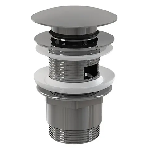 Водозлив для умивальника CLICK/CLACK Alca Drain A390 5/4" суцільнометалевий — Photo 2