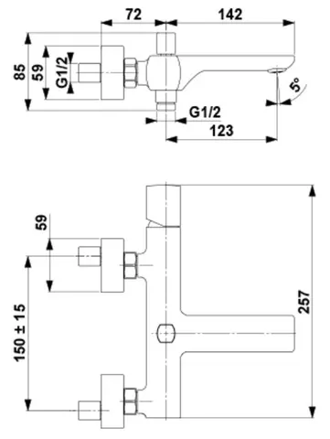 Змішувач для ванни Armatura Morganit 4924-010-00 — Photo 3