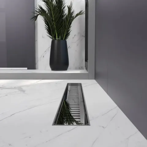 Трап для душу Koller Pool Aqua 60 см з решіткою Line хром (1901130313) — Photo 6