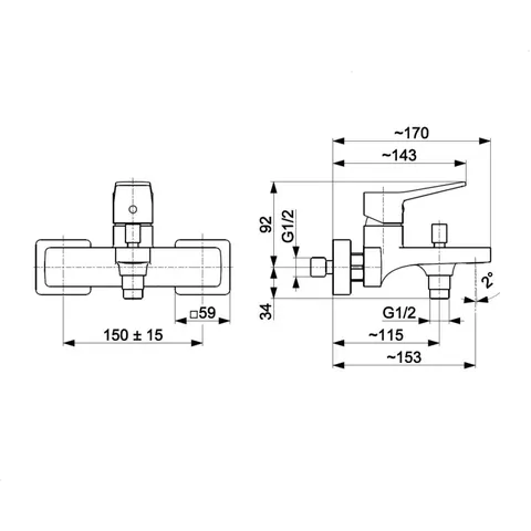 KFA Armatura Змішувач Malaga для ванни короткий гусак, PVD Brushed Rose Gold (4524-010-34) — Photo 3