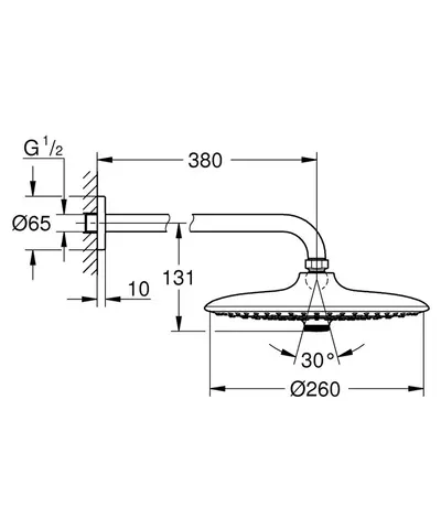 Верхній душ Grohe Euphoria 260 26458000 — Photo 3