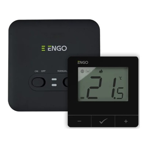 ENGO Кімнатний термостат з WIFI, радіо, 2AA, чорний (E20i-B) 932312647 — Photo 3