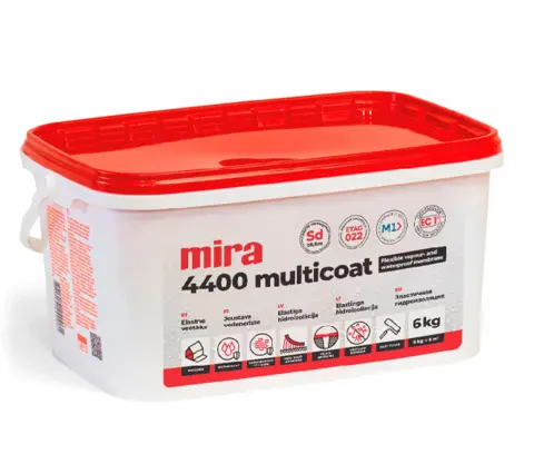Еластична гідроізоляція для влажних поміщень MIRA 4400 Multicoat — Photo 3