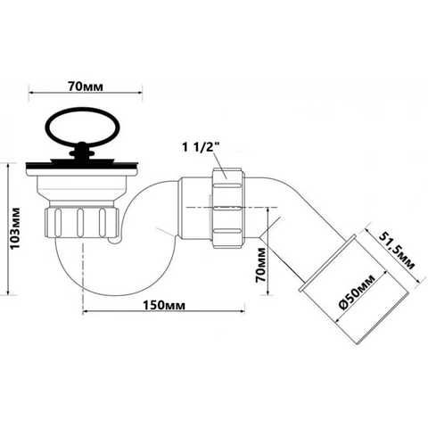 Сифон для піддону звичайний McAlpine HC25-POL — Photo 3