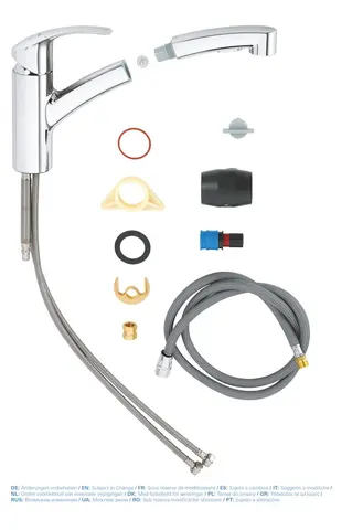 Змішувач одноважільний для миття (висувна лійка) Grohe Eurosmart (30305000) — Photo 9