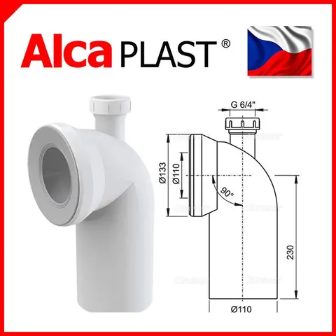 Коліно для унітазу 90° Alca Drain A90-90P40 — Photo 3