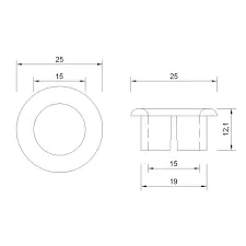 Go-Plast Кільце на перелив умивальника хром 19 (BORCH00019) — Photo 5
