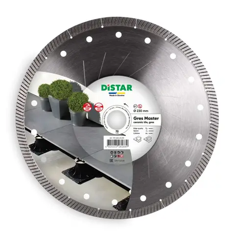 Коло алмазне відрізне для терасного керамограніта Distar 230x22,23/H Gres Master (81120528026) — Photo 6