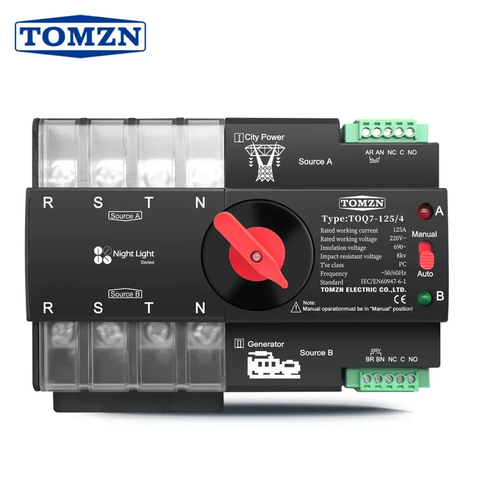 Автомат введення резерву (АВР) TOMZN NightLight TOQ7 125A — Photo 3