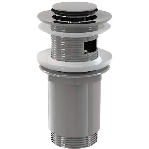 Водозлив для умивальника CLICK/CLACK Alca Drain A391 5/4" суцільнометалевий з малою заглушкою — Photo 3