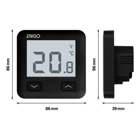 ENGO Кімнатний термостат з WIFI, 230В, чорний (E10-B) 932312901 — Photo 5