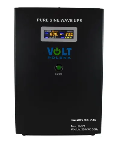 Перетворювач (інвертор) напруги з АКБ VOLT POLSKA SinusUPS-800+55Ah (500W) (3SR800WA55) — Photo 3