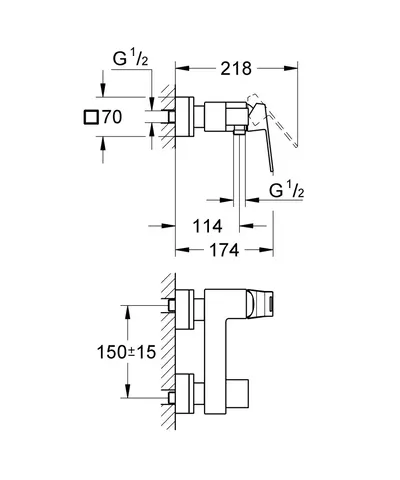 Змішувач для душу Grohe Eurocube (23145000) — Photo 4
