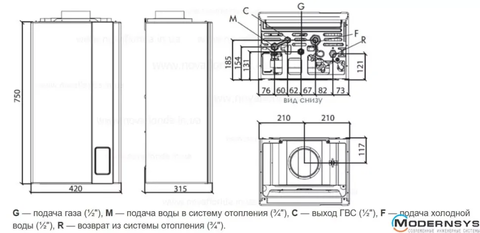 Nova Florida Котел газовий VIRGO CTN 24 (димохідний) (енергонасос) (KVNU32CC24) — Photo 5