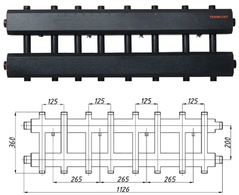 Колектор TERMOJET K82BH125 (200) в ізоляції. — Photo 3