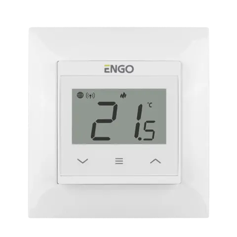 ENGO Кімнатний термостат з WIFI, 230В, монтаж під рамку 55x55, білий (E55-W) — Photo 5