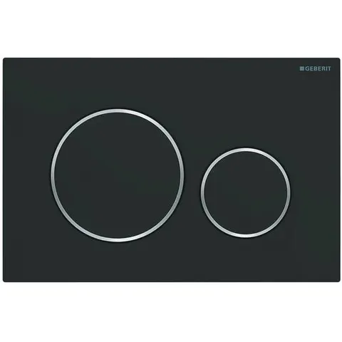 Кнопка для інсталяції "Geberit" Sigma 20 чорний мат/хром (115.882.14.1) — Photo 2