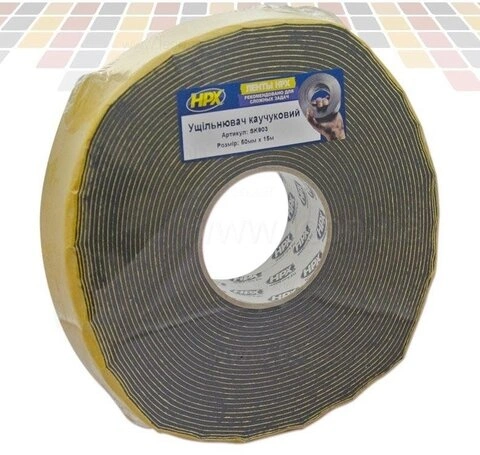 Каучукова стрічка ущільнювача HPX Isolin Tape 50мм х 15м х 3мм (SK9035015) — Photo 3