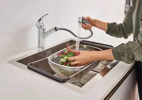 Змішувач одноважільний для миття (висувна лійка) Grohe Eurosmart (30305000) — Photo 10