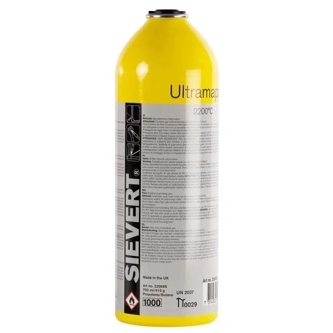 Газовий балон SIEVERT UltraMapp 750ml 7/16" (Rothenberger Mapp Gas) — Photo 6