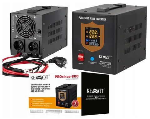 Перетворювач (інвертор) напруги (аналог VOLT Polska) Kemot PROsinus 800 (500W) (URZ3405B) — Photo 10