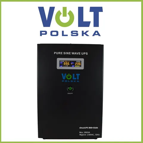 Перетворювач (інвертор) напруги з АКБ VOLT POLSKA SinusUPS-800+55Ah (500W) (3SR800WA55) — Photo 5