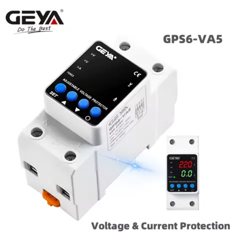 Реле напруги (захист) GEYA GPS6-VA5 (type ZUBR D2-63) (63A) — Photo 4