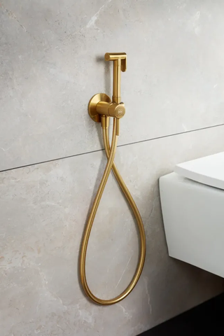 Змішувач для біде (гігієнічний душ) KFA ARMATURA MOZA BRUSHED GOLD 5039-512-31 прихований монтаж — Photo 6