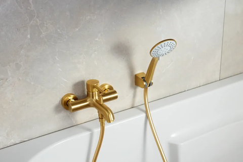 Змішувач для ванни KFA ARMATURA MOZA BRUSHED GOLD 5034-010-31 золото — Photo 9
