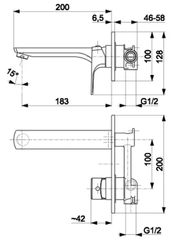 Настінний змішувач Armatura Mokait 5539-810-00 — Photo 3