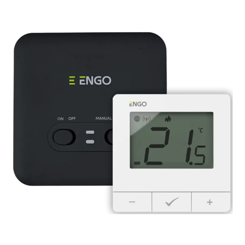 ENGO Кімнатний термостат з WIFI, радіо, 2AA, білий (E20i-W) 932312648 — Photo 4