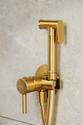 Змішувач для біде (гігієнічний душ) KFA ARMATURA MOZA BRUSHED GOLD 5039-512-31 прихований монтаж — Photo 8