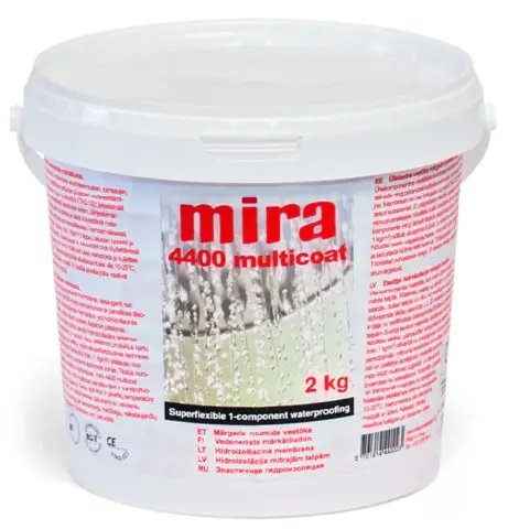 Еластична гідроізоляція для влажних поміщень MIRA 4400 Multicoat — Photo 2
