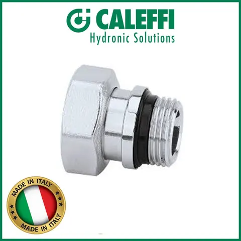 Накидна гайка із зовнішнім різьбленням хром CALEFFI 1/2"х3/4" R49175/C — Photo 3