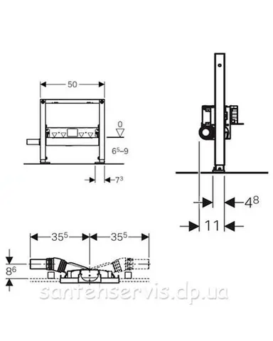 Душевой канал GEBERIT Duifix H50см, випуск 50 (111.591.00.1) — Photo 3