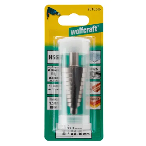 Wolfcraft Свердло по металу ступінчате HSS (8-30мм) (2516000) — Photo 3
