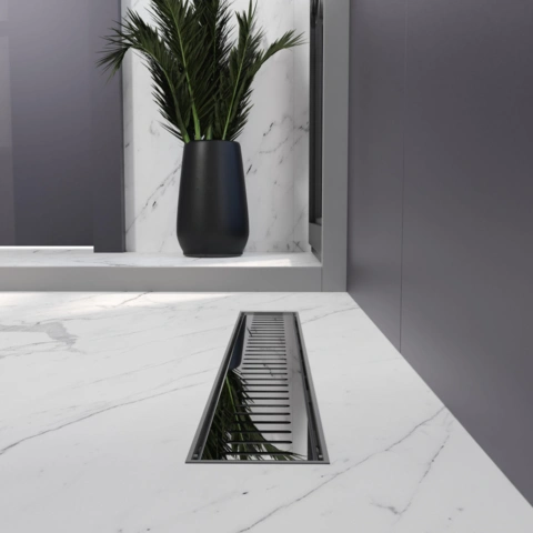 Трап для душу Koller Pool Aqua 50 см з решіткою Line хром (1901100313) — Photo 6